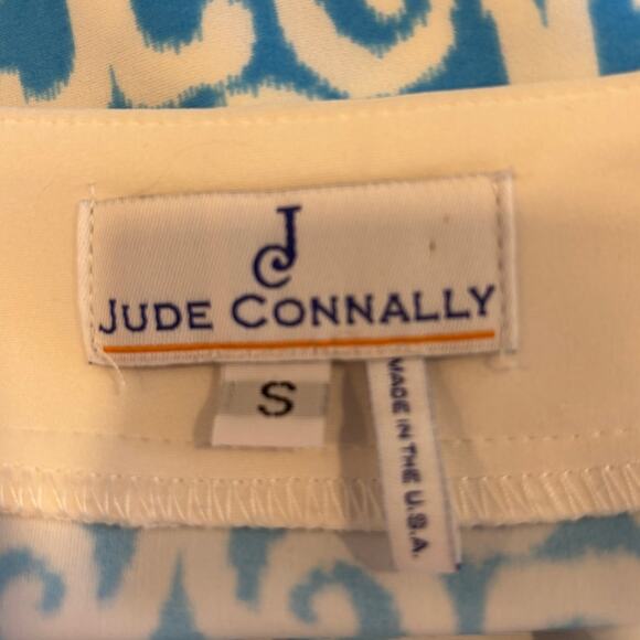 Jude Connally Womens Blue White Holly Retro Mini Summer Tunic Dress Size Small - Picture 6 of 6